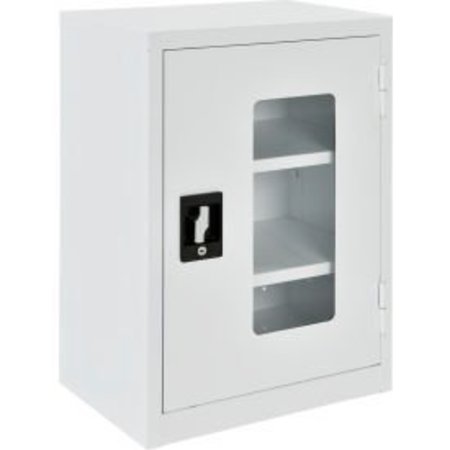GLOBAL EQUIPMENT Clear View Wall Storage Cabinet Assembled 18"W x 12"D x 26"H Off White 269875CV-WH